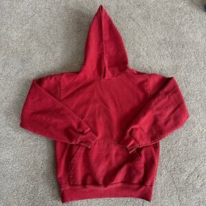 Los Angeles Apparel Heavy Fleece Hoodie Sweatshirt Red SMALL Unisex
